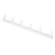 thumbnail image 3 of Perchero de pared ligero de aleación de aluminio con 6 ganchos para dormitorio, baño y pasillo (blanco), 3 of 14