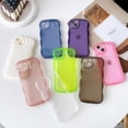 thumbnail image 5 of Compatible with iPhone 11 Case,Curly Wave Frame Case Candy Color Transparent Phone Case for iPhone 11,Light Pink, 5 of 9