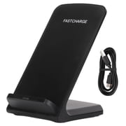 Wireless Charging Stand, LED Indicator Portable 15W  Wireless Charger  For Smart Phones Black