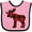 Pink and Black, variant on Inktastic Moose Silhouette Plaid Boys or Girls Baby Bib