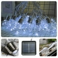 thumbnail image 5 of EWASWON Christmas Solar String Lights Outdoor, 5M 10 LED Shatterproof Bulbs, IP65 Waterproof, 8-12H Lighting, Patio Garden Wedding Decor, Clear, 5 of 9