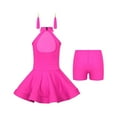 thumbnail image 2 of Alvivi Kids Girls Dancing Clothes Set Sleeveless Latin Dress+Boxer Shorts+Tassel Earrings, 2 of 4