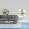 thumbnail image 2 of jicheng Rustic Scenic Wrought Iron Wall Art Sculpture with Large Roman Numerals Silent Clock Plaque 3D Hanging Pendants for Office Living Room Home, 2 of 8