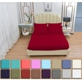 thumbnail image 2 of 6 Piece Luxury Rayon Made From Bamboo Sheets Set- King Red Sheets, Softer Than Cotton-Up To 16" Deep Pockets-Wrinkle Free-Extremely Soft Bamboo Derived Rayon Sheets- King,Red, 2 of 5