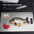 thumbnail image 4 of Titanium Stainless Steel Cutting Board, Double-Sided Food Grade Chopping Board With Non-Slip Base, Dishwasher Safe For Meat, Fruit, Vegetables, Easy Clean Kitchen Cutting Board, 4 of 7