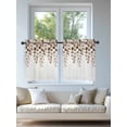 thumbnail image 4 of Brown Eucalyptus Leaves Tier Curtains 36 Inch Length,Sheer Curtains for Bedroom Living Room Window Watercolor Floral Leaf Plants Small Half Window Kitchen Curtains & Drapes 27.5"x36" 2 Panels, 4 of 6