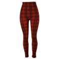 thumbnail image 4 of Leggings de mujer Pantalones de entrenamiento de cintura alta Pantalones de jogging Deportes casuales Medias activas Pantalones a cuadros, 4 of 5