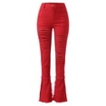 thumbnail image 4 of Vedolay Women for Trousers Womens Baggy Jeans High Waisted Straight Leg Streetwear Vintage Pants,Red M, 4 of 5