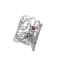 thumbnail image 4 of Filigree Butterfly Rope Heart Wings Ring 925 Sterling Silver Band Jewelry Female Male Unisex Size 7, 4 of 4