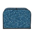 thumbnail image 2 of Honeii Blue Glitter Print 4 slice Toaster Cover, Two Slice Toaster Dust-proof Cover For Kitchen Small Appliance and Fingerprint Protection, 2 of 7