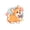 White Orange, variant on Manfei Kawaii Puppy Twin Quilt Set, Cartoon Bow Dog Twin Coverlet Set, Cream Pink, 2-Piece, 1 Bedspread and 1 Pillowcase