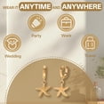 thumbnail image 7 of DESIGNICE Summer Earrings,Starfish Shape Womens Earrings,Stainless Steel Leverback Earrings for Women,Earrings for Women Trendy for Party,Style3, 7 of 7