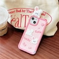 thumbnail image 2 of Cute Phone Case Compatible with iPhone 11 Pro Max, Silicone Camera Lens Protector Cover 3D Retro Kawaii Protective Phone Cases Cover (Rabbit, iPhone 11 Pro Max), 2 of 14