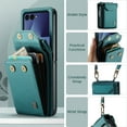 thumbnail image 3 of for Samsung Galaxy Z Flip 7 Wallet Case, PU Leather Magnetic Snap Crossbody Strap Card Slots RFID Blocking Drop Protective Phone Case Cover for Samsung Galaxy Z Flip 7 - Green, 3 of 8