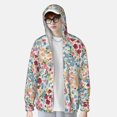 thumbnail image 2 of Fotbe Trendy Floral Design Chaqueta con Protección Solar UPF 50+ para Hombre y Mujer, Camisa con Capucha y Bolsillos-3X-Large, 2 of 7