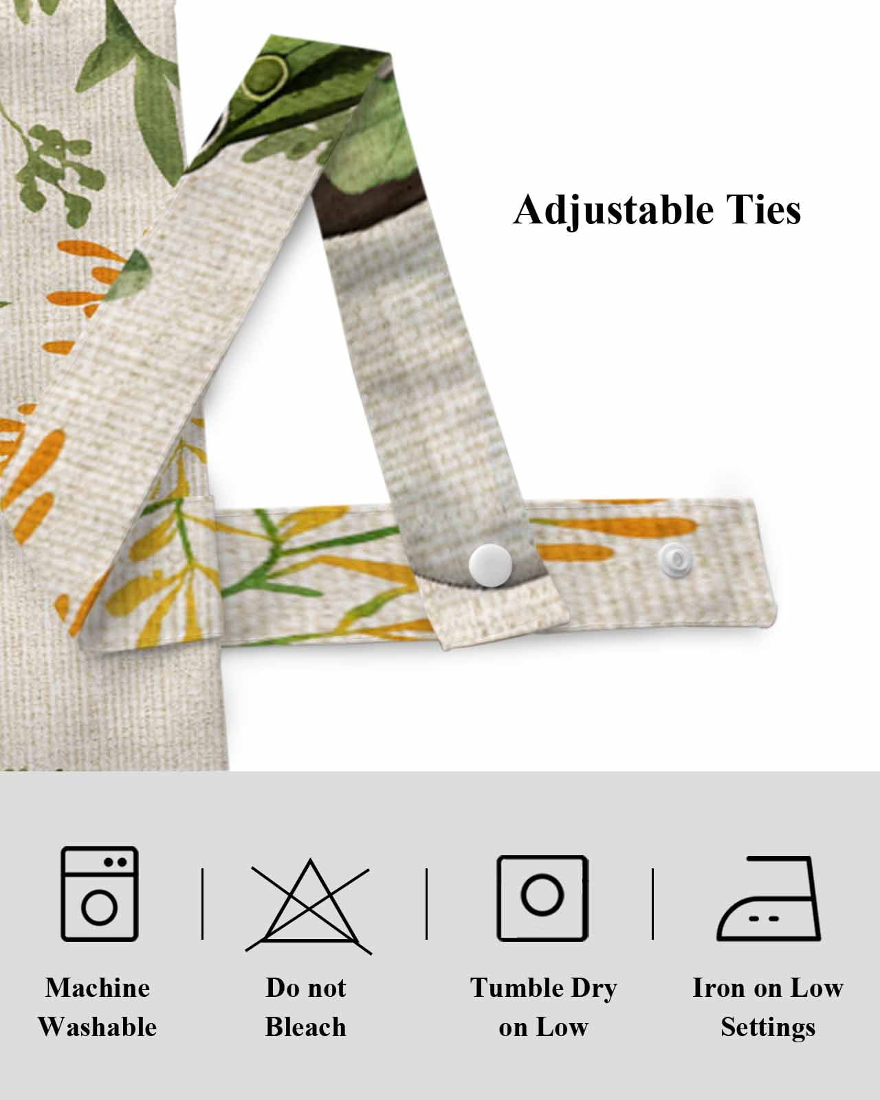 Green Frog Tie Up Valances Curtain, Adjustable Kitchen Coffee Mushroom Butterfly Vintage Linen Valances for Windows Decor, Rod Pocket Short Curtains Set for Bedroom/Bathroom, 54"x18"