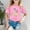 Pink, variant on Island Print Casual Tee For Girls Fashion Comfort Fit Top Beach Daily Wear Soft Breathable Kids Shirt Short Sleeve Shirt for Girls Tees Kids Tshirts Clothes Summer Tops T-Shirt