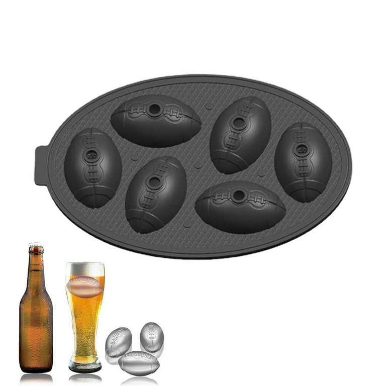 Tohuu Football Shape Silicone Ice Cube Tray Reusable Ice Ball Maker with  Lid for Whisky Cocktails Non-Stick Ice Cube Molds for Whiskey Coffee  Chocolate workable 