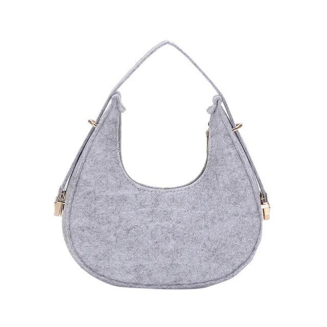 LHSHID Fashion Alligator Pattern Shoulder Bags for Women Small Handle Underarm Bag Clutch Felt Female Handbag with Purse