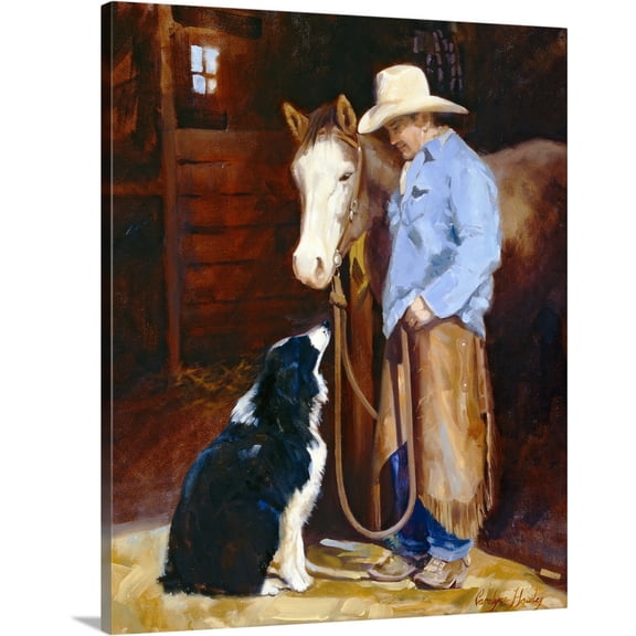 Great BIG Canvas | Carolyne Hawley Premium Thick-Wrap Canvas entitled Hey, Buddy