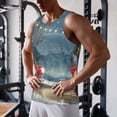 thumbnail image 5 of Gukieu Santa Claus Print Men's Quick Dry Fitness Vest, Round Neck Sleeveless Fitness Bodybuilding Top-Large, 5 of 7