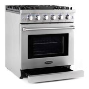 Cosmo 30 Inch 4.5 Cubic Foot Gas Range Convection Oven with 5 Italian Burners