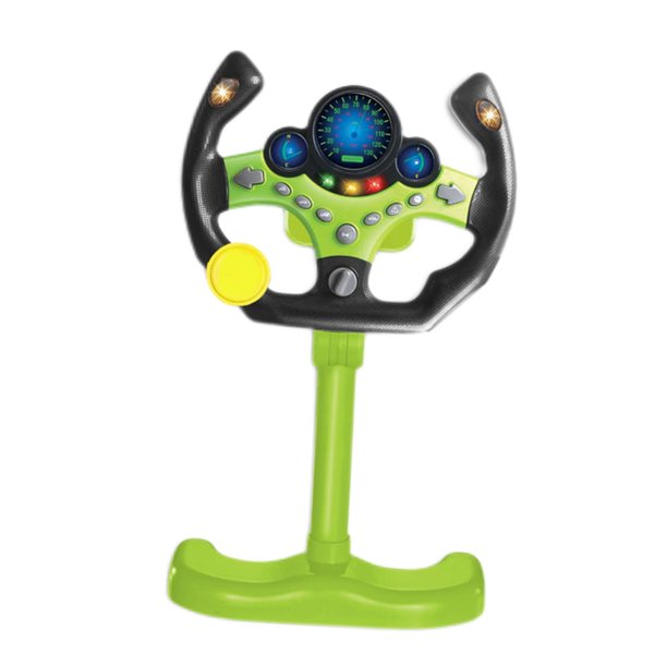 Tholdsy Volante simulado para niños Controlador de conducción con música y luz Juguetes Verde
