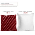 thumbnail image 3 of Nestl Velvet Throw Pillow Covers Solid Square Soft Decorative Pillow Cover for Sofa, 16" x 16", Cherry Red, Pack of 2, 3 of 8