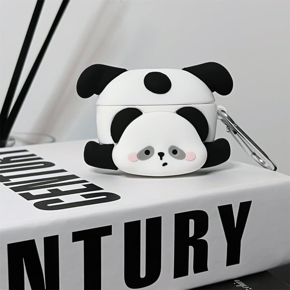 ZHaobin Cartoon Panda Bluetooth Earphone Case for AirPods 4 3 2 1 Silicone Charging Headphone Cases for Airpods Pro 2 Protective Cover (For Airpods 1or 2)