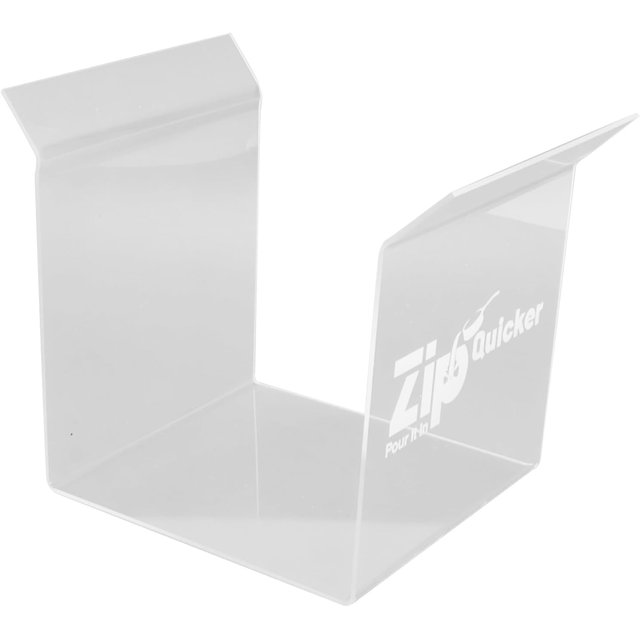 HUGFEGWE Ziplock Bag Holder Clear Acrylic Food Storage Bag Stand Baggy Rack Holder for Food Prep Bag Zip Lock Freezer Bag Stand for Gallon, Quart Bags(L) CJB91-32382