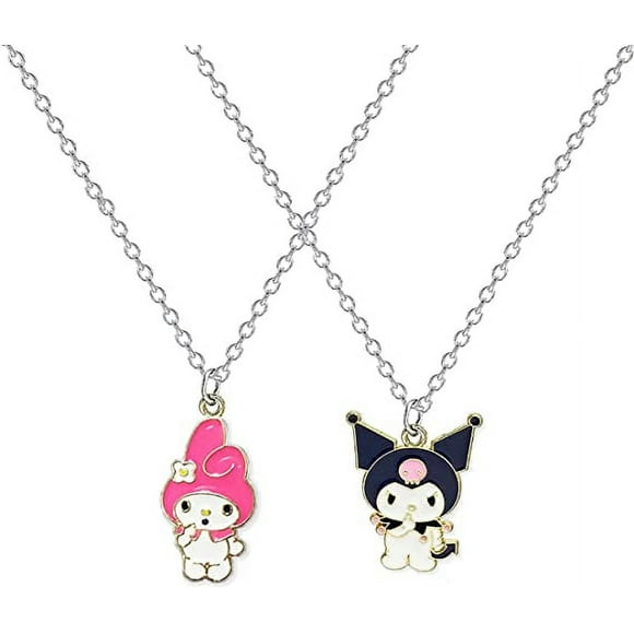 Jinsinto Collier Collier Bff 2 Sortes de Jolis Colliers Pendentif Esthétique Accessoires Kawaii Amitié Meilleure Amie Cadeaux pour Adolescentes, Acier Allié, Pierre Dorée