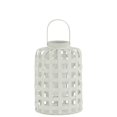 thumbnail image 2 of Saltoro Sherpi Wood Round Lantern with Lattice Design Body and Handle,White, 2 of 2