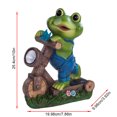 thumbnail image 3 of Estatua De Rana De Jardín Estatua de Animal bonita de resina, modelo de ciclismo de rana verde para decoración de Patio y césped, 3 of 9