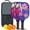 Black-1, variant on Pickleball Paddles Set Of 2, Fiberglass Surface, Vintage Floral Print, 4 Balls & Bag