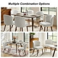 thumbnail image 6 of Upholstered White Dining Chairs Set of 2 Armless Side Chairs Solid Wood Legs Restaurant Kitchen, 6 of 8