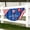 A, variant on Danhjin Nylon Flags Semi-circular Flag Banners for Outdoor Americans Flag Decoration Fan Shaped Flag White and Blue Decoration Independence Day Decoration