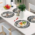 thumbnail image 6 of Coolnut Cute Christmas Snowman Placemats Set of 6 Non-Slip Heat Resistant Dining Table Place Mats Washable Kitchen PVC Weave Table Mats Home Decor Gifts, 6 of 7