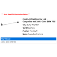 thumbnail image 2 of Front Left Stabilizer Bar Link - Compatible with 2006 - 2008 BMW 750i 2007, 2 of 2