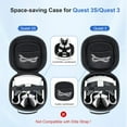 thumbnail image 3 of GAEKOL Hard Carrying Case for Meta Quest 3S, VR Gaming Headset and Touch Controllers Accessories Travel Case, Small Hard Shell Storage Case for Oculus Quest 3S/Quest 3/Vision Pro, Black, 3 of 7