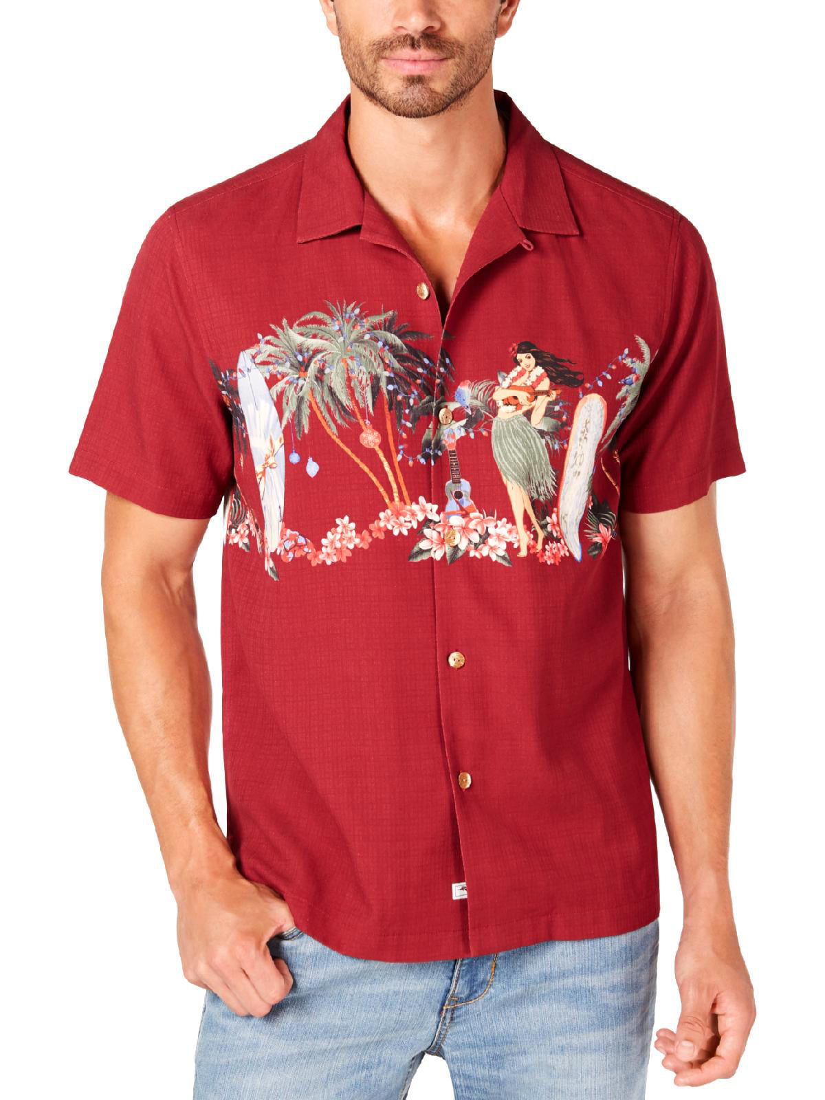 Tommy Bahama - Tommy Bahama Mens Silk Short Sleeve Button-Down Shirt ...