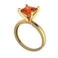 thumbnail image 2 of Clara Pucci 14K Yellow Gold 2ct Red Solitaire Ring for Women, 2 of 8