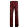 thumbnail image 6 of QATAINLAV Womens Christmas Pajama Pants Casual Elastic Waist Sleep Bottom Trousers Fashion Plaid Straight Leg Pj Pants Xmas Gift Multicolor XXXXXL, 6 of 8