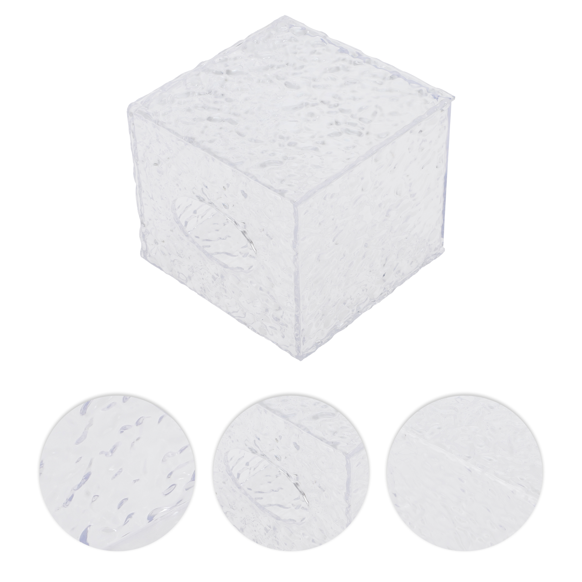 Unique Bargains Glacier Pattern Tissue Box Cover for Bedroom Table Clear