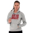 thumbnail image 3 of No Meat Vegetarian Vegan Cute Veggie Unisex Plus Fleece Graphic Hoodie Brisco Brands 3X, 3 of 5