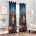 thumbnail image 6 of Monkey Color Spots Blackout Curtain Panels Drapes Privacy Assured with Light Filtering Curtains for Living room Bedroom Bathroom Window, 6 of 6