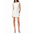 thumbnail image 3 of Women's Sleeveless Round Neck Mini Dress White S, 3 of 9