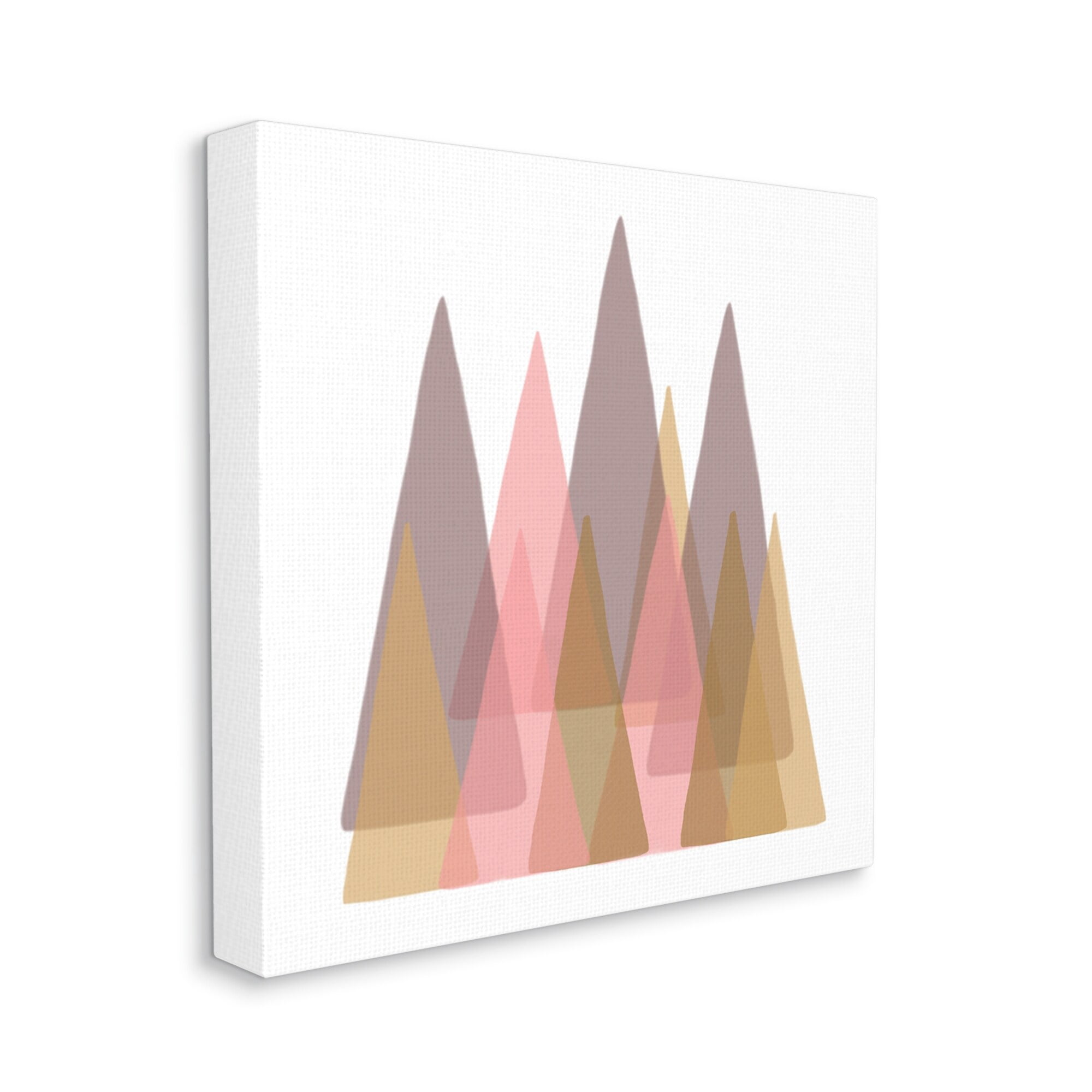 Stupell Industries Kids' Abstract Geometric Forest Pink Brown Trees, 36 x 36,Design by Reesa Qualia