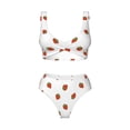 thumbnail image 4 of Daiia Hand Drawn Strawberry Women's Bikini Set Two Piece Swimsuit High Waisted Bikini Adjustable Straps Bikini Perfect for Beach, Pool, and Summer Vacation-X-Large, 4 of 9