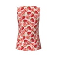 thumbnail image 5 of Picia Cute Strawberry Pattern Women's Workout Tank Top,Breathable Activewear,Slim Fit Athletic Top,Versatile Workout Moisture-wicking top-X-Large, 5 of 9