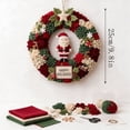 thumbnail image 4 of 3D Fabric Poke Wreath DIY Kit, Christmas Wreath Craft Kit for Adults, No-Sew Beginner Handmade Hanging Decoration for Front Door Home Wall Holiday Decor 25*25cm, 4 of 6